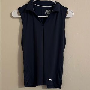 Slazenger Navy Sleeveless Golf Shirt